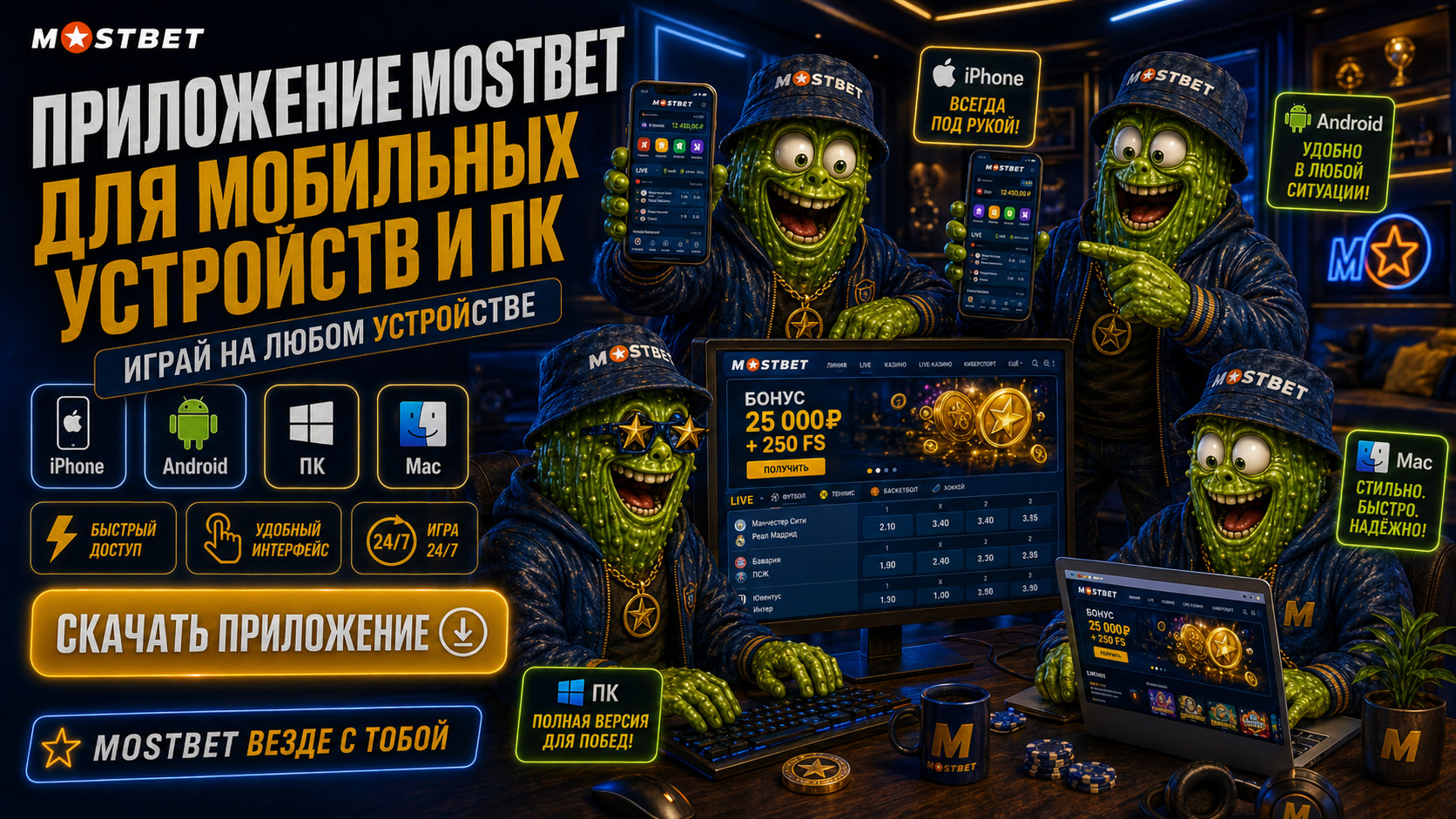 Скачать Мостбет